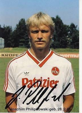 Joachim Philipkowski 1. FC Nürnberg 1986-87 Autogrammkarte + A 64377