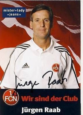 Jürgen Raab 1. FC Nürnberg 2005/06 Autogrammkarte + A 64575