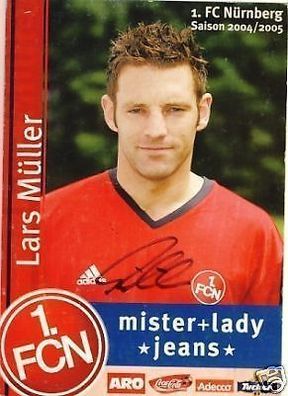 Lars Müller 1. FC Nürnberg 2004/05 Autogrammkarte + A 64549