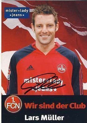 Lars Müller 1. FC Nürnberg 2005-06 Autogrammkarte + A 64576