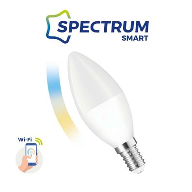 LED 5W WiFi Leuchtmittel CCT Dimmbar Spectrum Smart Kerze Birne Alexa Google E14
