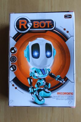 Roboter, aus Metall, nachsprechend, Actionfigur mit Sound und Licht