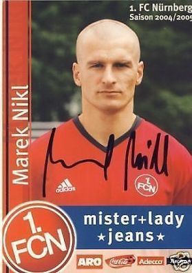 Marek Nikl 1. FC Nürnberg 2004/05 Autogrammkarte + A 64554