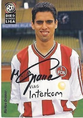 Markus Grasser 1. FC Nürnberg 1998-99 Autogrammkarte + A 64483