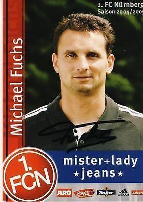 Michael Fuchs 1. FC Nürnberg 2004/05 Autogrammkarte + A 64557