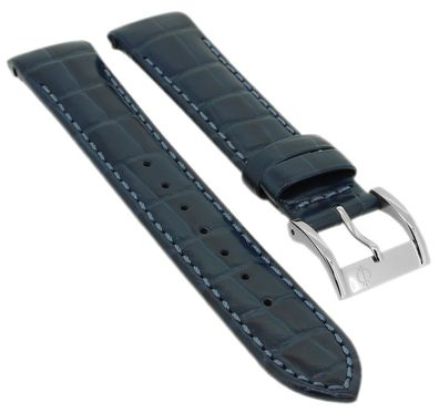 Candino Saphire Uhrenarmband ? Krokoprägung Leder blau ? C4684