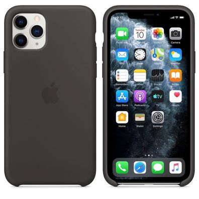 Originalverpackung MWYN2ZM/ A Apple Silikon Cover Hülle, iPhone 11 Pro - schwarz