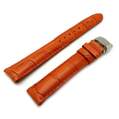 Ingersoll Ersatzband Leder orange Kokoprägung Stegbreite 16mm mit Faltschließe