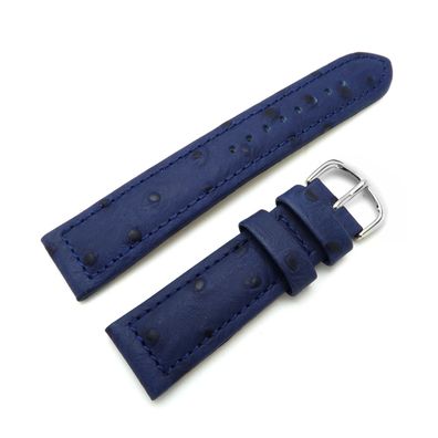 Ingersoll Ersatzband Lederband blau mit Narbung Stegbreite 22mm