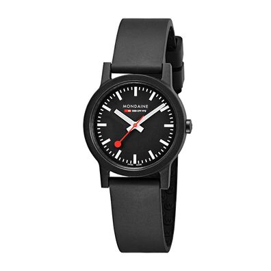 Mondaine Damen Armbanduhr MS1.32120. RB essence Silikonband schwarz