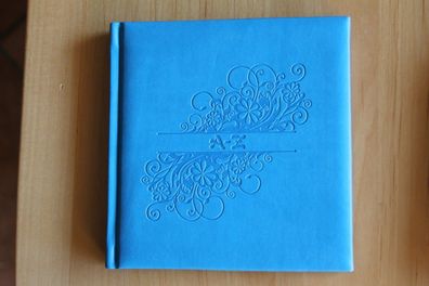 Adressbuch; blau; Brunnen-Adressbuch "Floral"