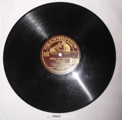 Schellackplatte Grammophon "Klänge vom Oktoberfest" u.a. um 1930 (109823)