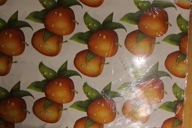 Geschenkpapier; 25 Geschenkpapierbogen 50 x 70 cm, Apfel-Motiv; weißer Hintergrund