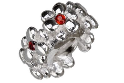 Charlot Borgen Marken Damen Bead Beads Drops Silber SCZ-25-Rot