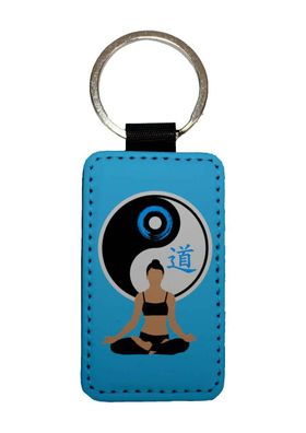 Schlüsselanhänger Meditation blau