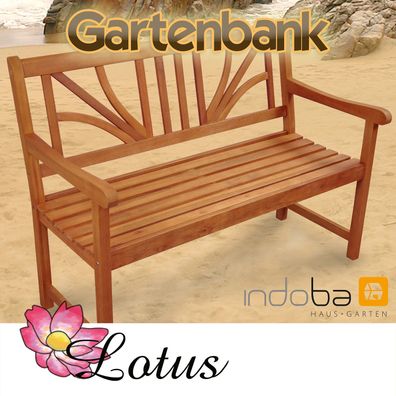 Gartenbank Sitzbank aus Holz für 2 Personen, Serie Lotus von indoba®