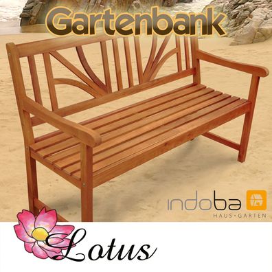 Gartenbank Sitzbank 2,5-Sitzer aus Holz, Serie Lotus von indoba®