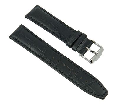 Jacques Lemans London | Uhrenarmband Leder schwarz 1-1654A | 1-1827