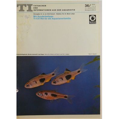Sachbücher TI Tatsachen und Informationen aus der Aquaristik Nr.36 Dezember 1976