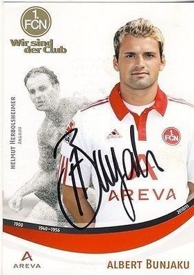 Albert Bunjaku 1. FC Nürnberg 2010-11 Autogrammkarte + A 64682