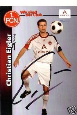 Christian Eigler 1 FC Nürnberg 2008-09 Autogrammkarte + A 64642