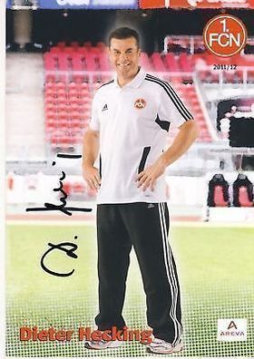 Dieter Hecking 1. FC Nürnberg 2011-12 Autogrammkarte + A 64706