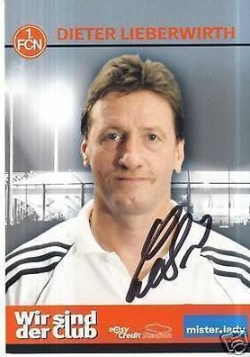 Dieter Lieberwirth 1. FC Nürnberg 2006-07 Autogrammkarte + A 64602
