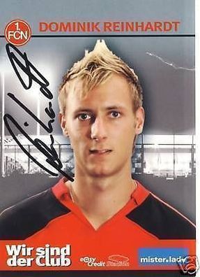 Dominik Reinhardt 1. FC Nürnberg 2006-07 Autogrammkarte + A 64603