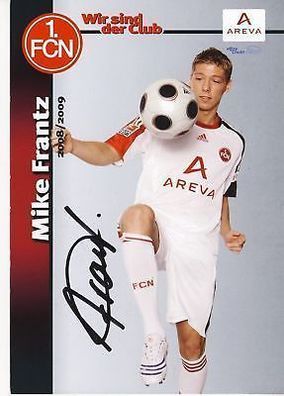 Mike Frantz 1. FC Nürnberg 2008-09 2. Karte + A 64657