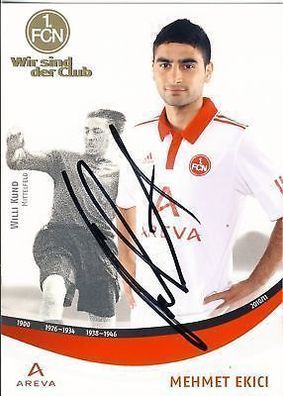 Mehmet Ekiki 1. FC Nürnberg 2010-11 Autogrammkarte + A 64697