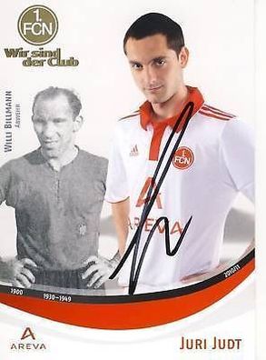 Juri Judt 1. FC Nürnberg 2010-11 Autogrammkarte + A 64695