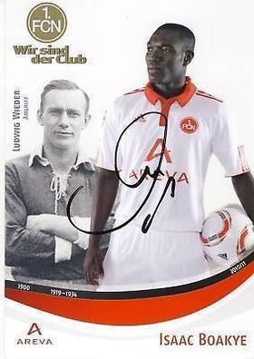 Isaac Boakye 1. FC Nürnberg 2010-11 Autogrammkarte + A 64691