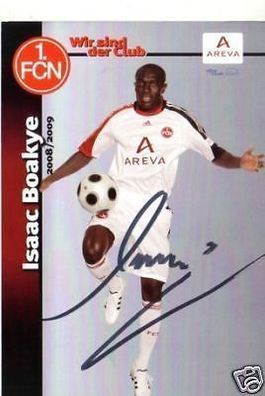 Isaac Boakye 1 FC Nürnberg 2008-09 Autogrammkarte + A 64648