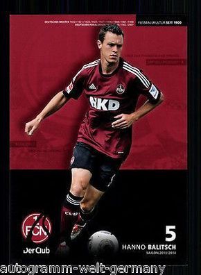 Hanno Balitsch 1. FC Nürnberg 2013-14 Autogrammkarte + A 64718