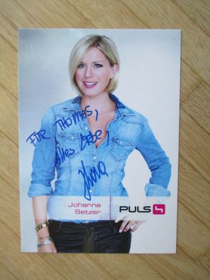 Puls4 Fernsehmoderatorin Johanna Setzer - handsigniertes Autogramm!!!