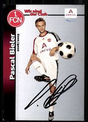 Pascal Bieler 1. FC Nürnberg 2008/09 Autogrammkarte+ + A 64658