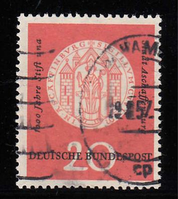 1957 Bund Aschaffenburg Plattenfehler MiNr. 255 I, gestempelt