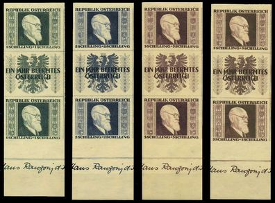 ÖSTERR. 1946 Nr 772B 775B-SZ postfrisch aus Rennerblock X1E8D4A