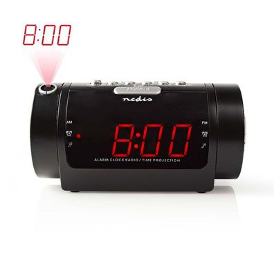 Nedis CLAR005BK Digitale Wekkerradio Met Display Led Van 0,9" Fm Dubbel Alarm Sluimer