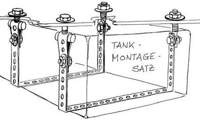 Tankbefestigung Montage Set Tank Abwassertank Wassertank Gastank 300f075 NEU