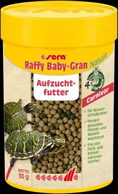 Sera Raffy Baby-Gran Nature - Aufzuchtfutter für Wasserschildkröten Carnivor 100ml