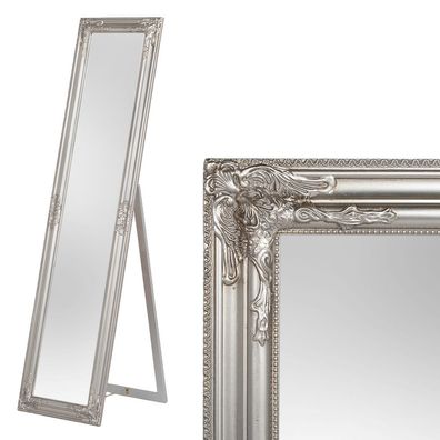 Standspiegel Domingo ca. 160x40cm Antik-Silber Ankleidespiegel Ganzkörperspiegel