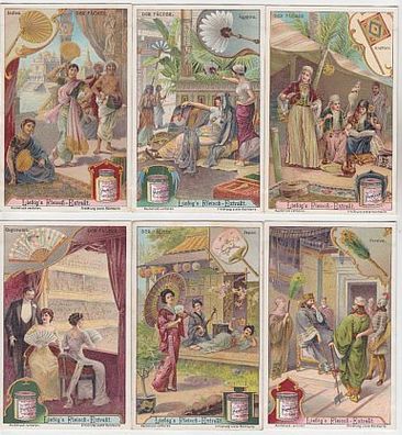 Liebigbilder Serie 874 "Der Fächer " komplett 1913 (109830)