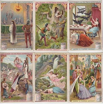 Liebigbilder Serie 574 "Die 7 Raben und die treue Schwester" komplett 1903 (109725)