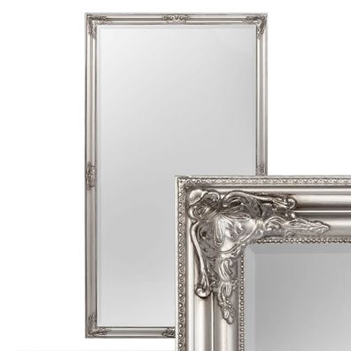 Wandspiegel BESSA 180x100cm Antik-Silber Barock Design Spiegel Pompös Facette