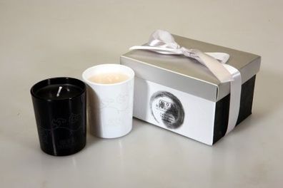 2 Duftkerzen T `ai Chi Kerzen, Yin und Yang weiß und schwarz der Marke Herborist