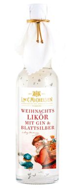 6,95/100ml Gin Likör mit Blattsilber 25%vol Inhalt 100ml Nikolaus Geschenkidee