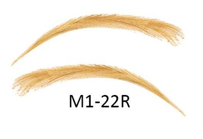 Künstliche, semi-permanente Augenbrauen aus 100 % Echthaar zum Aufkleben M1-22R