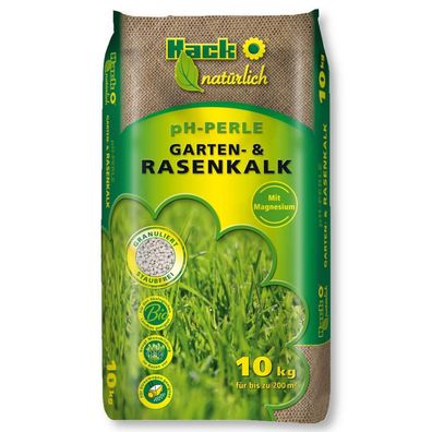 HACK pH-Perle Gartenkalk und Rasenkalk 10 kg Bodenverbesserer Bodenregulierer