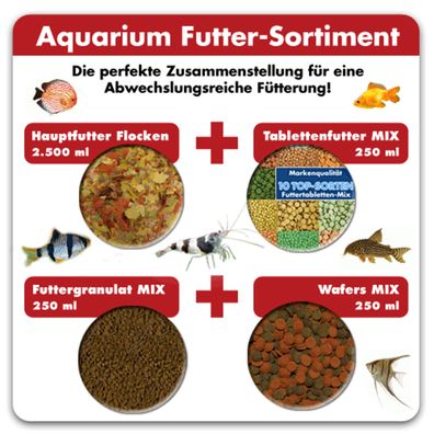 Aquarium Futter-Sortiment 3.250 ml